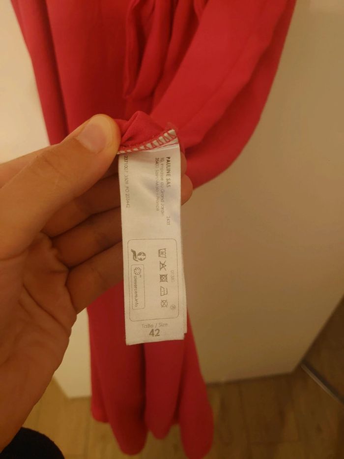 Robe longue fluide framboise - photo numéro 4