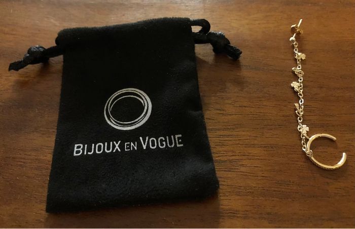 Neuve💖boucle d oreille plaquée or trèfle chanik 6 cm - photo numéro 2