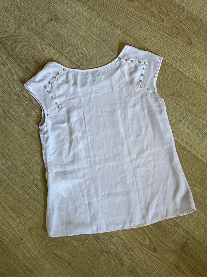 Blouse rose claire à manches courtes Morgan taille 36 TBE - photo numéro 8