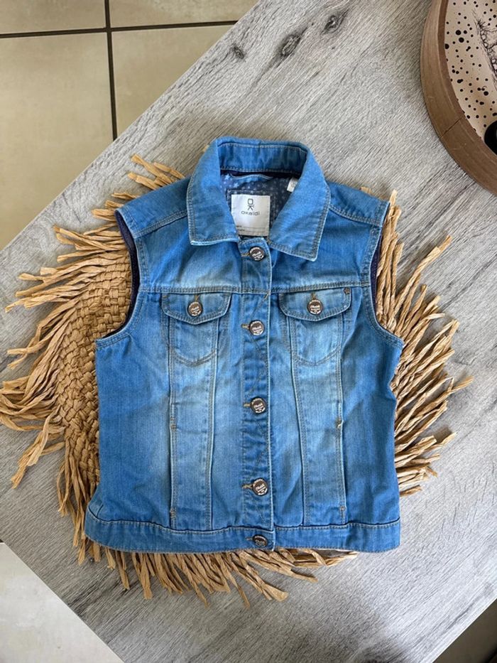 Veste en jeans sans manches 8 ans okaidi