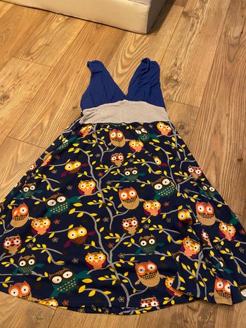 Robe été bleue motifs hiboux taille S/M