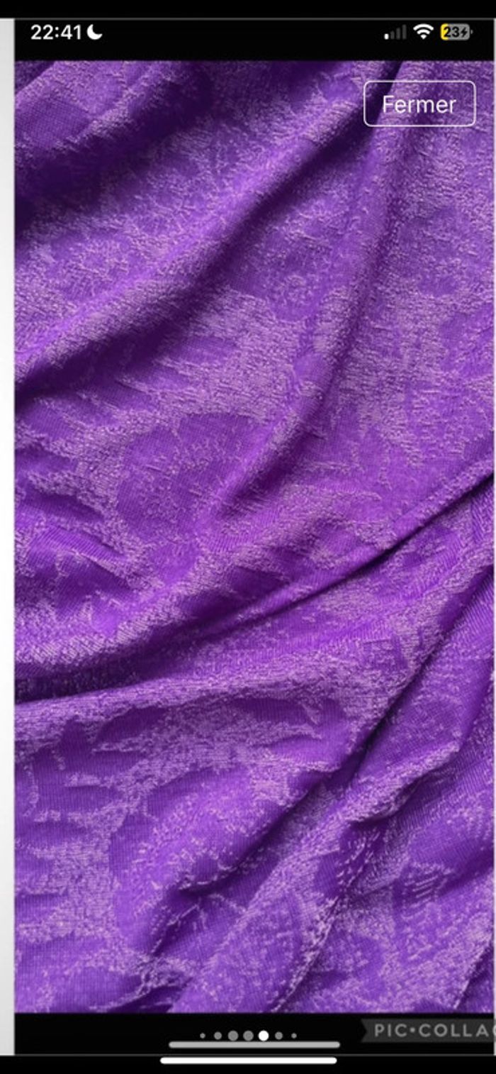 Zara jolie robe à épaulette neuve cœur croisé mauve taille 38 - photo numéro 3
