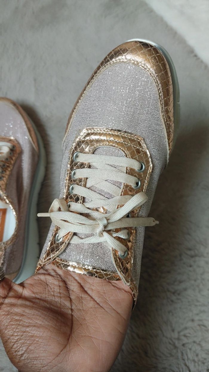 Basket été légère en cuir et mesh - photo numéro 18
