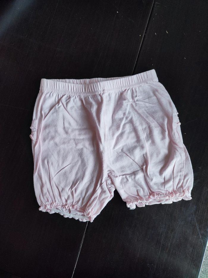 Short en coton 24 mois rose clair
