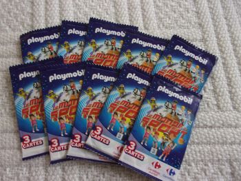 lot de 10 sachets de 3 cartes Carrefour Playmobil 2021 NEUF
