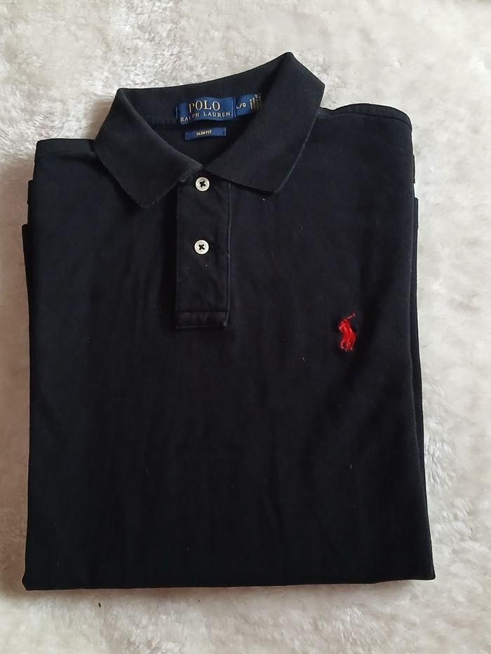 Polo Ralph Lauren – Slim Fit – Noir – Taille L – Excellent état - photo numéro 1