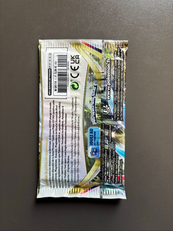 1 x Booster Pokémon Origine Perdue NEUF - photo numéro 2