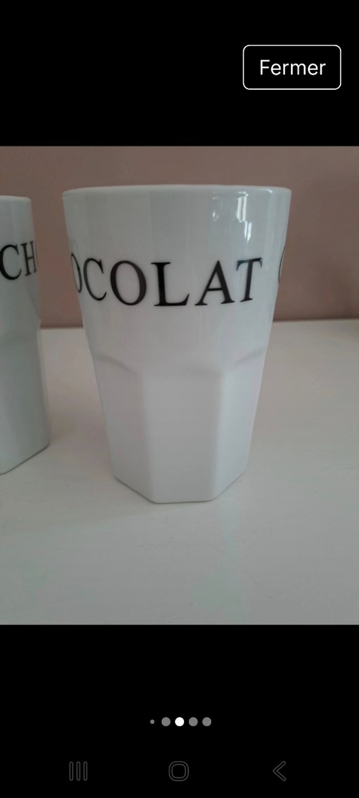 Lot 2 verres a chocolat - photo numéro 4