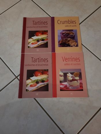 Lot de 4 livres de cuisine