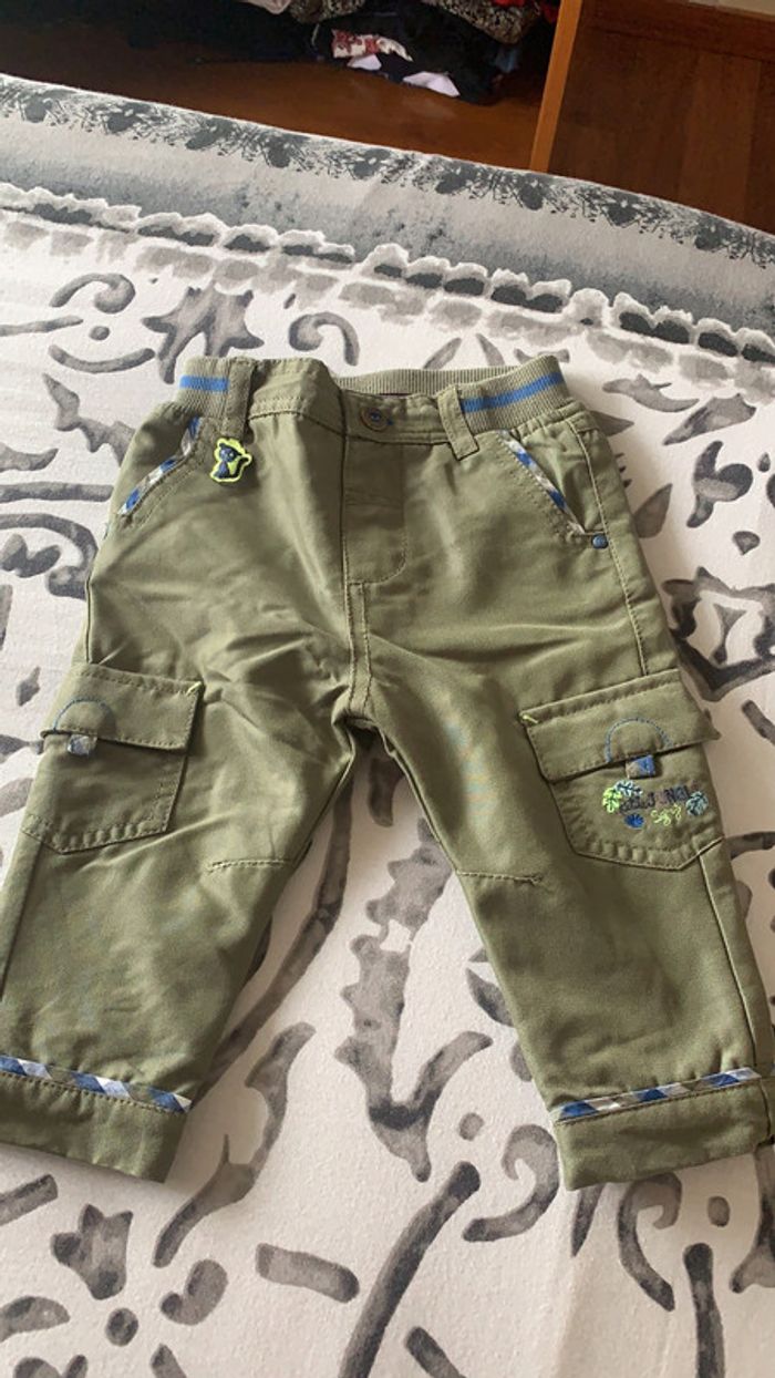 Pantalon doublé bébé kaki