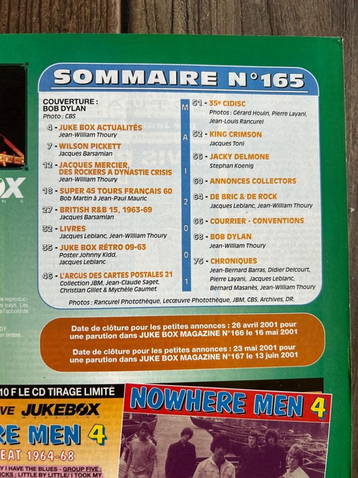 Revue jukebox magazine - 165 - mai 2001 - photo numéro 2