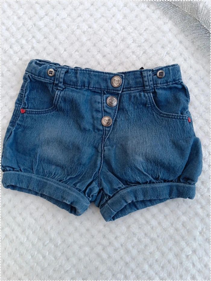 🔸Short Jean Bleu - Tape à l’Œil 12 mois🔸