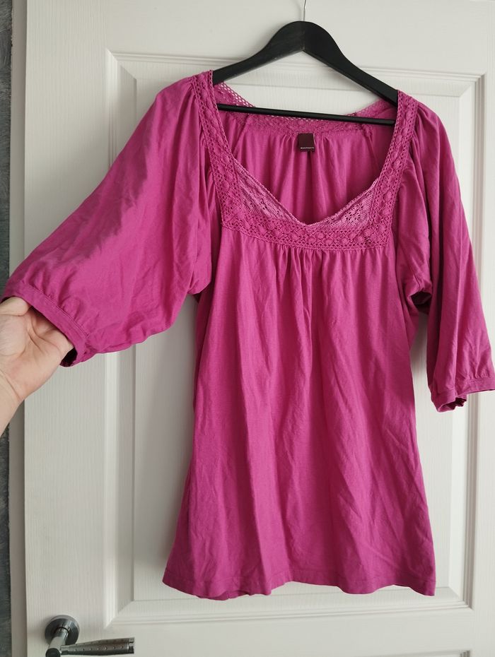 * Tunique fuschia col brodé T52 Blancheporte - photo numéro 2