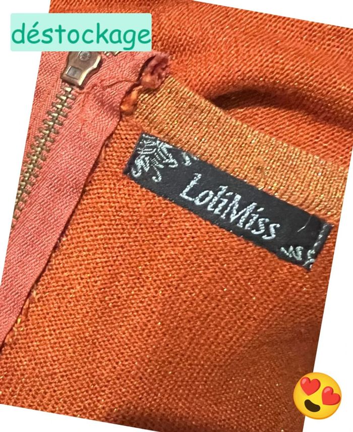 Tunique orange pailletée taille unique - Lolimiss - photo numéro 7