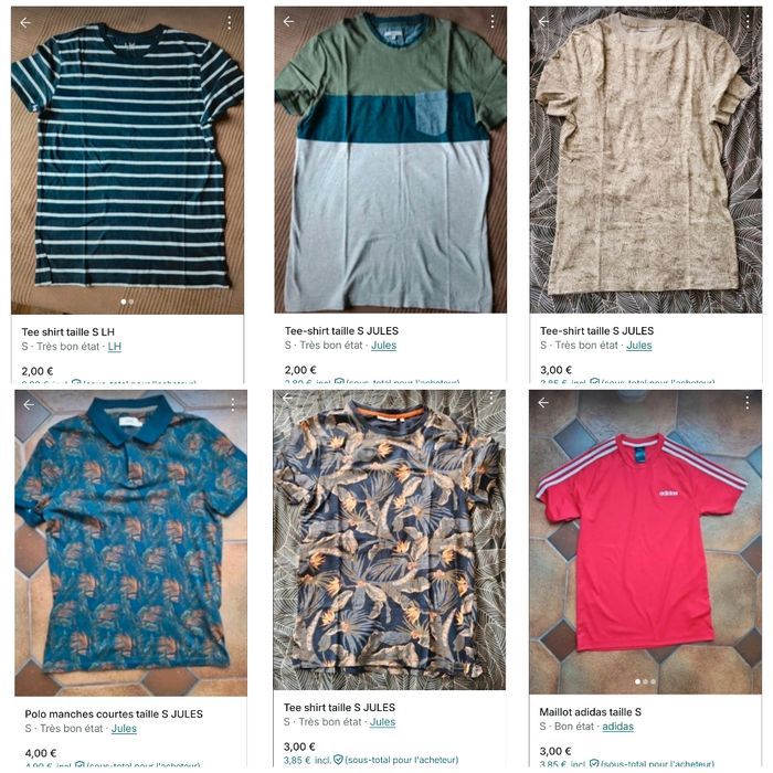 Vêtements divers ado 16 /17 ans été