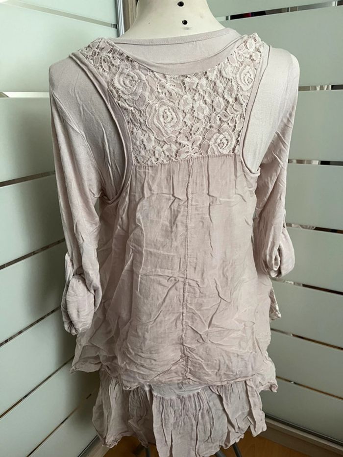 Tunique rose pale taille unique - photo numéro 4