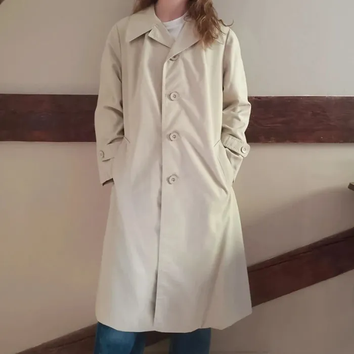 Trench mi-long crème Blizzand années 70 - photo numéro 3