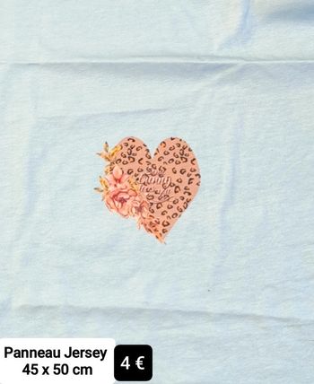 Panneau Jersey "Coeur Léopard"