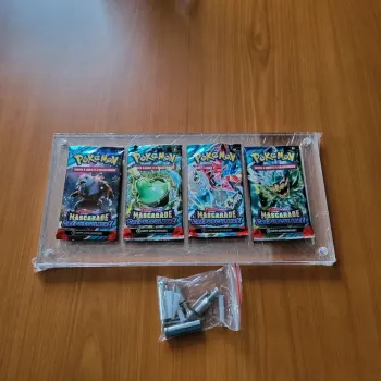 1 Protection acrylique pour 4 boosters Pokemon