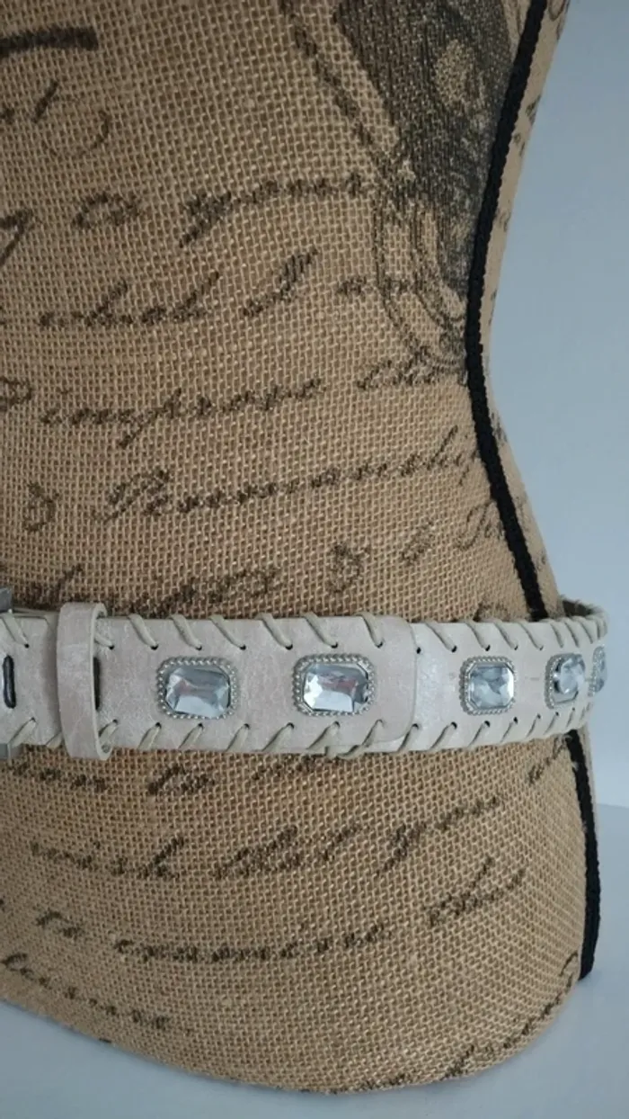 Ceinture beige femme 90 cm - photo numéro 5