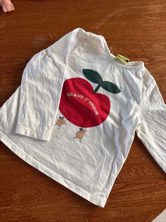 T-shirt manches longues fille 12 mois tape à l’œil