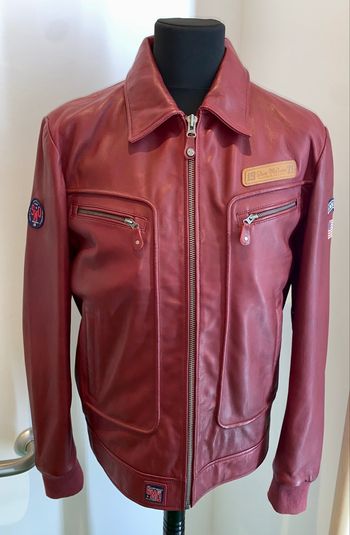 Veste blouson cuir d’agneau Mainpol Steve Mc Queen