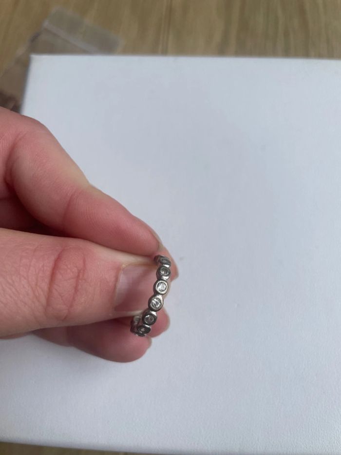 Bague argentée strass taille 50