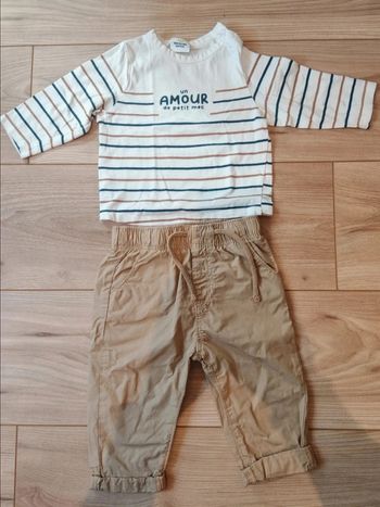 Ensemble pantalon t-shirt 9 mois