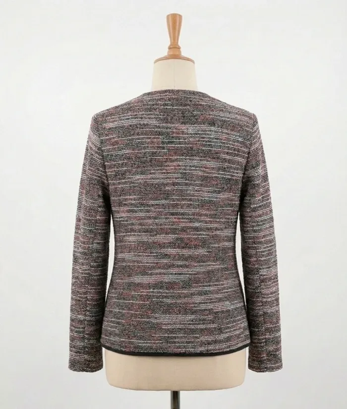 Veste zippée chic effet tweed - Armand Thiery - photo numéro 2