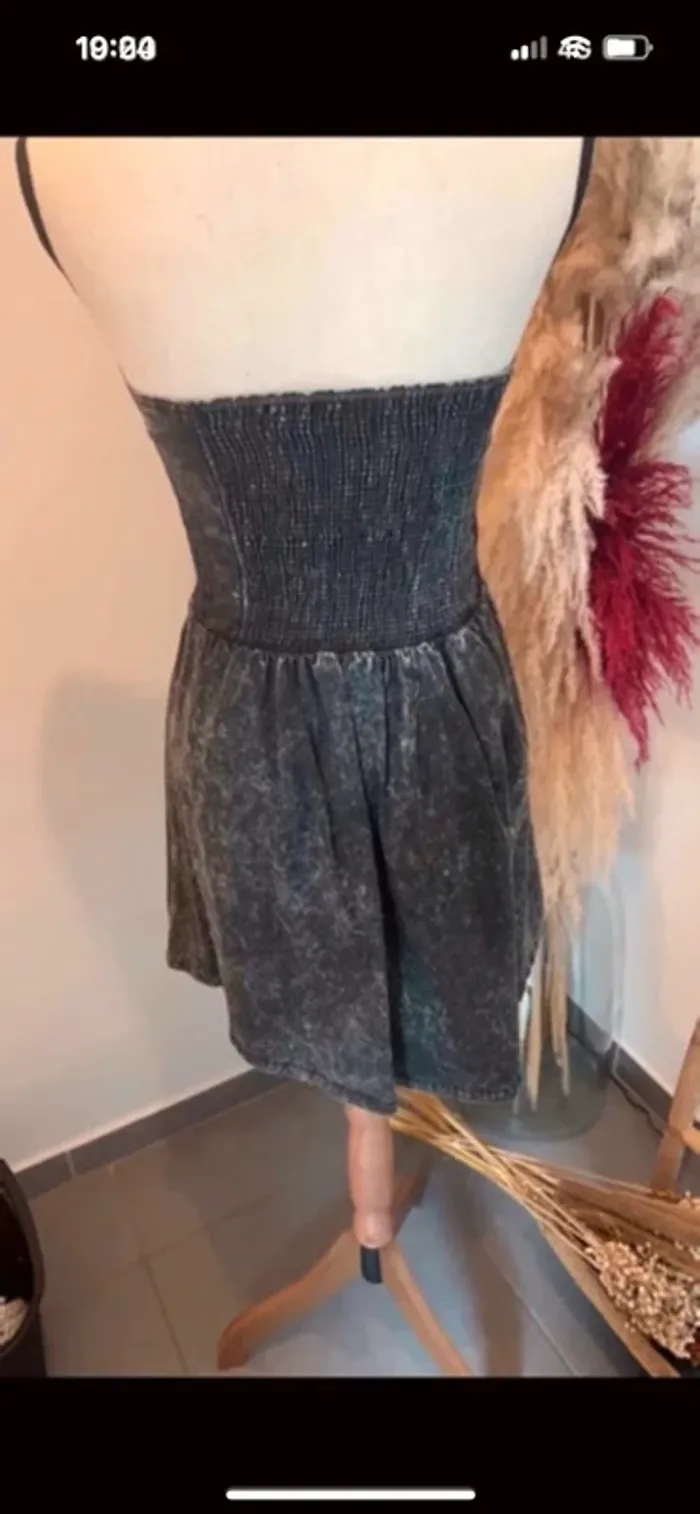 Robe bustier en jeans - photo numéro 6