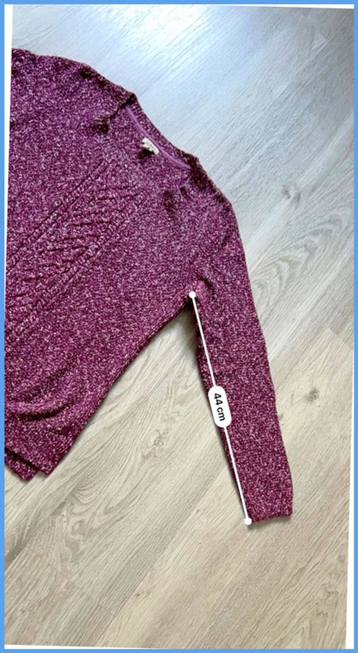 Pull torsadé Femme L.L. Bean Bordeaux Taille M - photo numéro 6