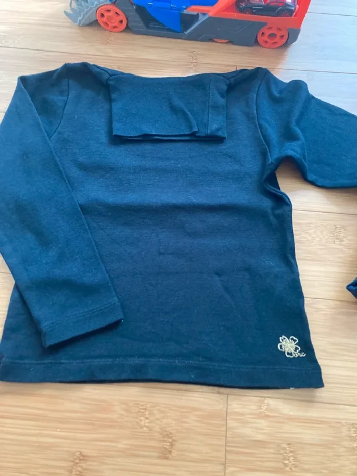 6 ans - Set de 3 sous pull - bleu marine - orange - noir - photo numéro 6