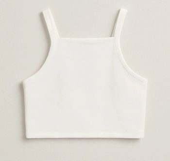 Petit haut blanc à bretelles zara fille taille 7 ans