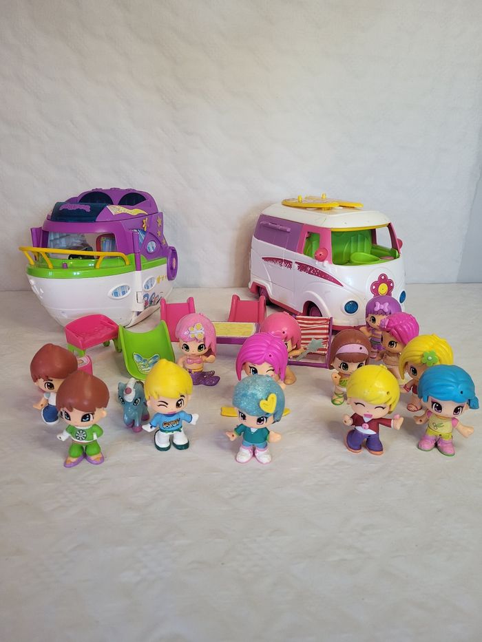 Lot pinypon figurine  van et bateau