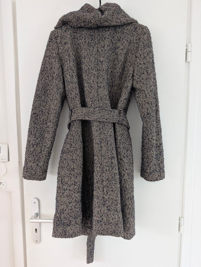 Manteau long ceinturé col châle – Sépia Collection T.36 - photo numéro 7