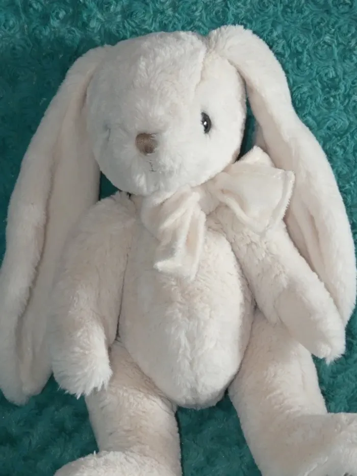 Doudou grand lapin blanc cassé Bukowski meilleur ami 🐰parfait état - photo numéro 2
