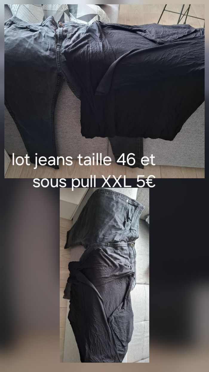 Lot jean et sous pull