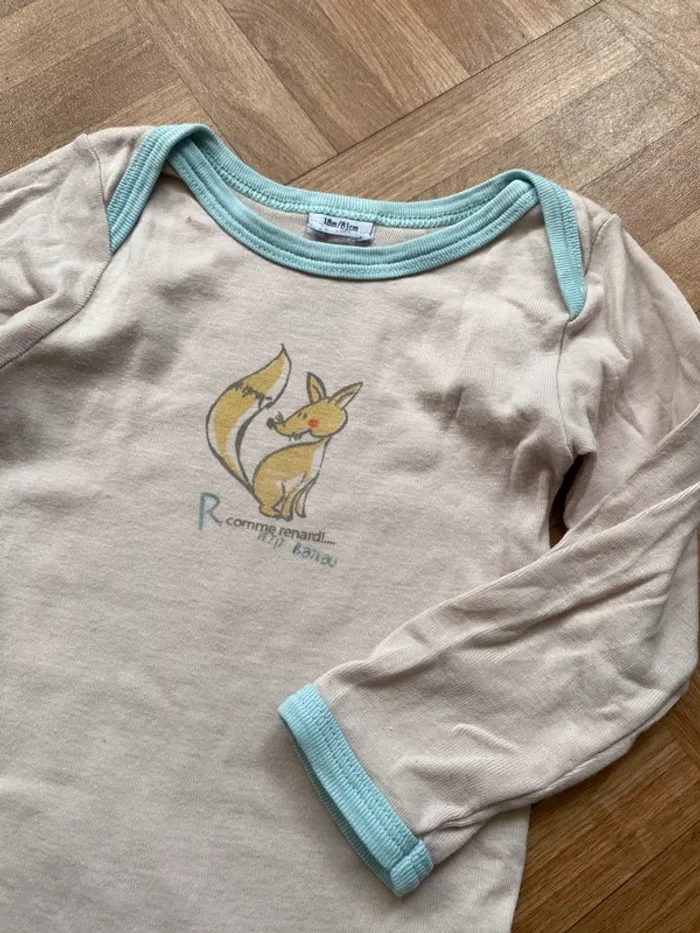 Body à manches longues rose taille 18 mois Petit Bateau - photo numéro 2