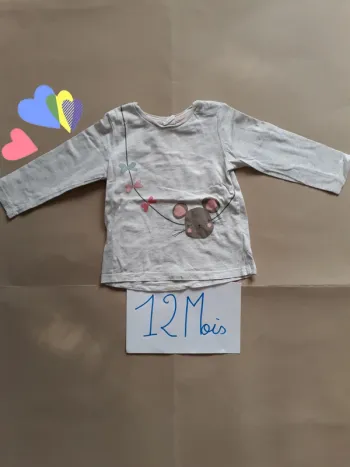 T-Shirt ML 9-12 Mois