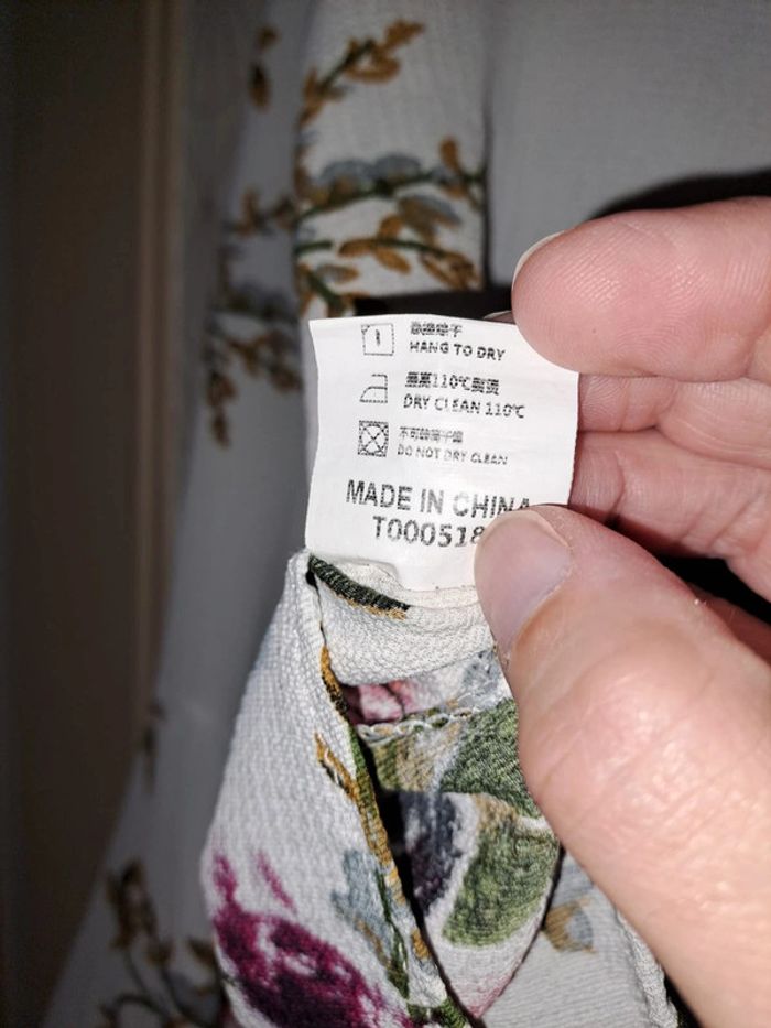 Jolie blouse femme fleurie blanche comme neuve fashion L - photo numéro 6