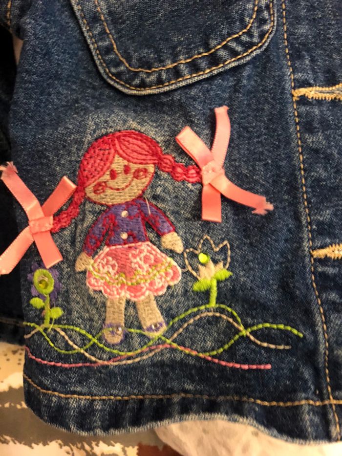 Veste en jeans fille taille 1 an - photo numéro 2