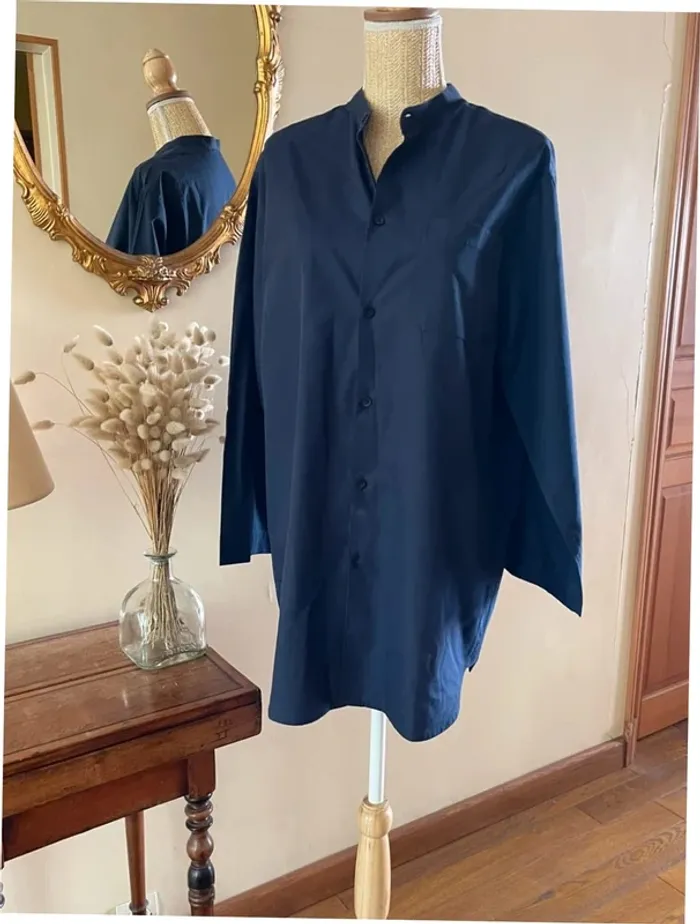 Chemise à Manches Longues - Couleur Bleu Marine - Taille M - photo numéro 12