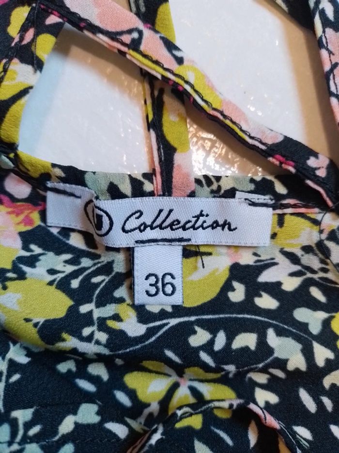 Débardeur à bretelles femme bleu motif fleurs - photo numéro 15