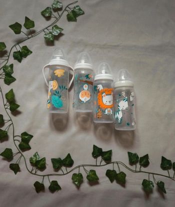 Lot de 4 biberons tigex tétine plat neuf 🍃 tigex