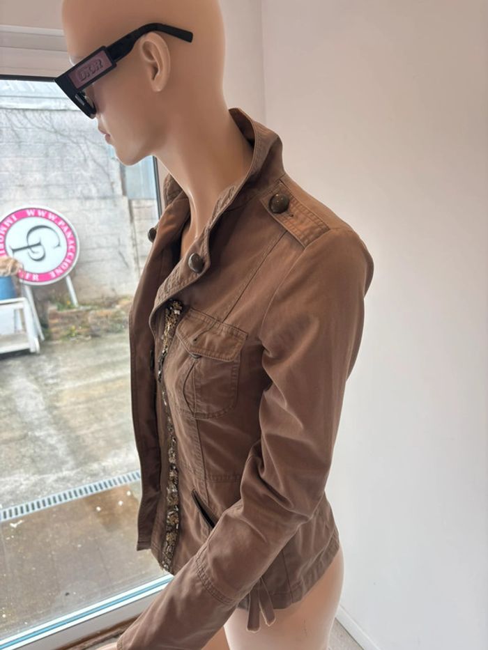 Veste en jeans Morgan de toi beige - photo numéro 7