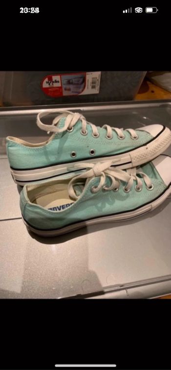 Converses bleues turquoise