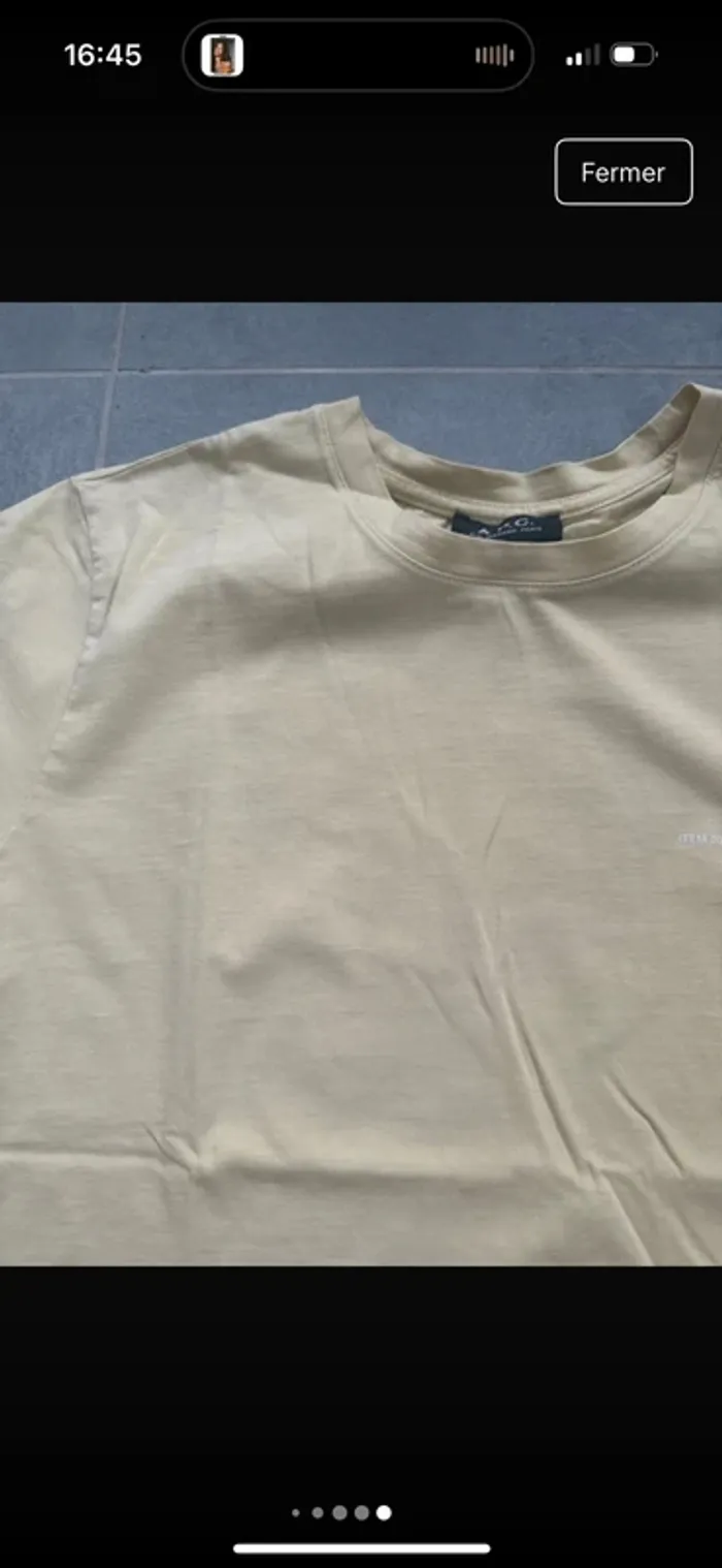 Tee shirt APC jaune - photo numéro 3