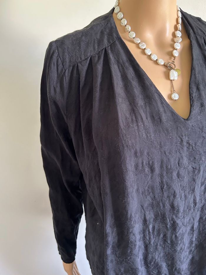 Blouse noire à manches longues Karl Marc John taille S TBE - photo numéro 4
