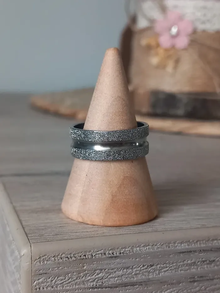 Bague en acier inoxydable taille 17