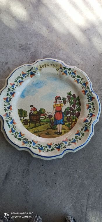 Assiette décorative automne